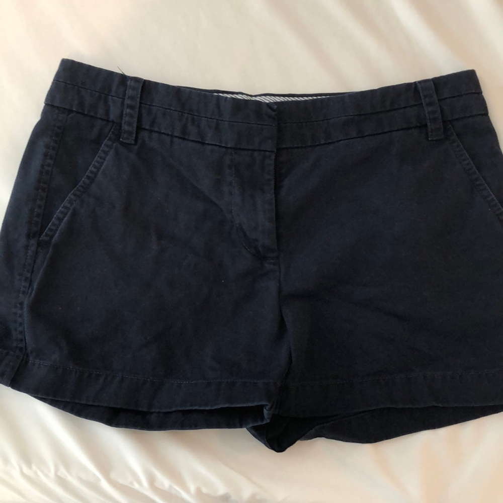 Navy J crew chino shorts